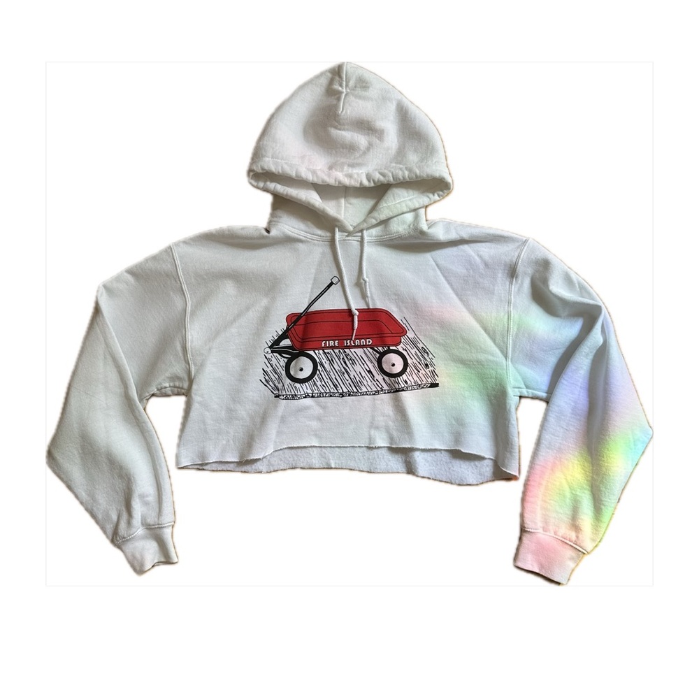 Fire island cropped hoodie